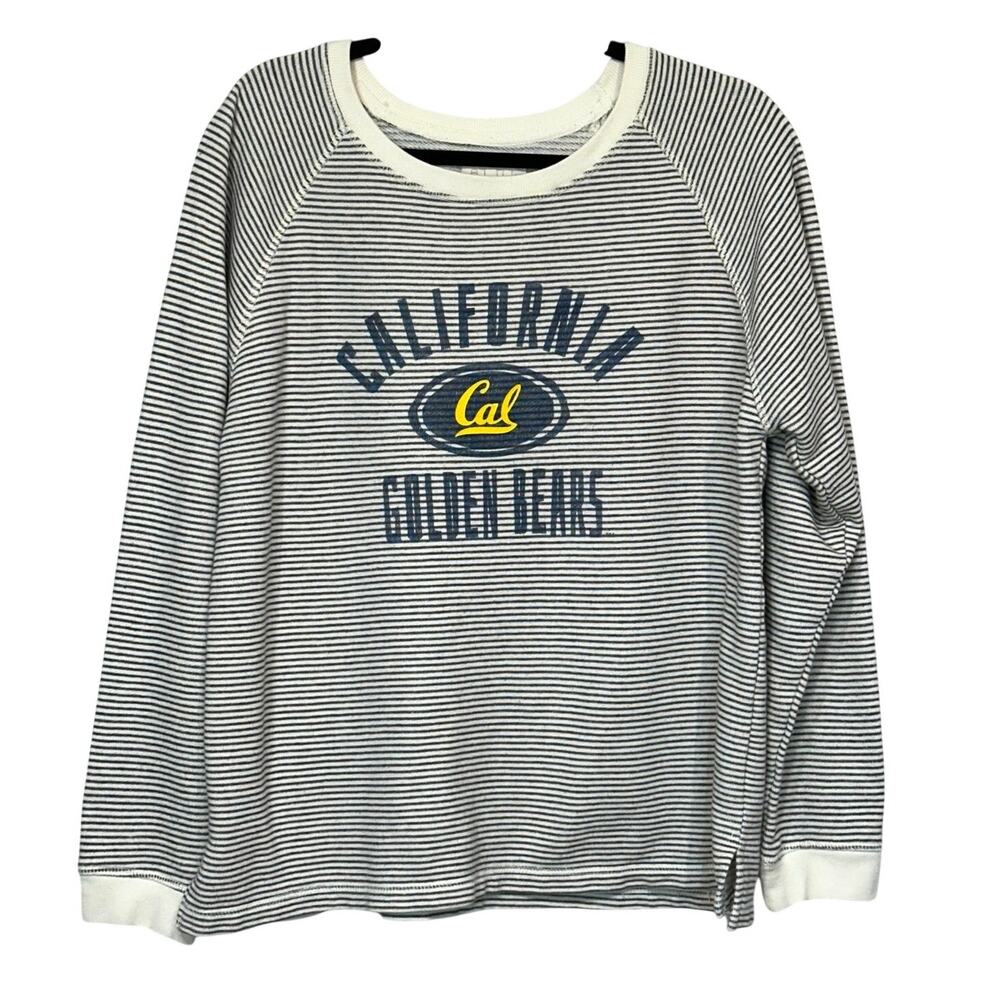 Blue 84 Cal Golden Bears French Terry Striped Sweatshirt XL Coastal Colligate